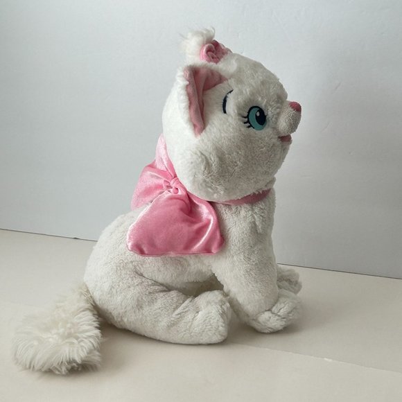 Disney Store Marie The Cat Aristocats Plush Stuffed Animal Toy White w/ Pink Bow - Picture 4 of 15
